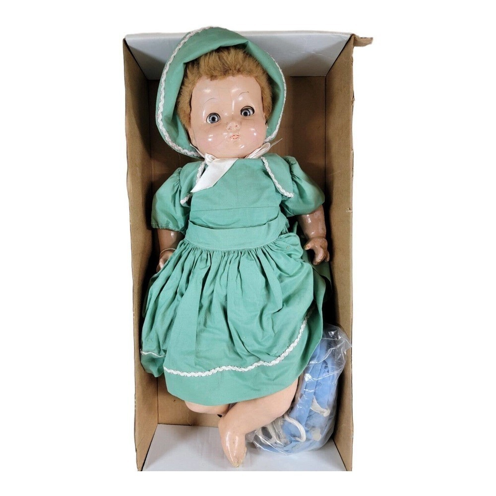 ANTIQUE VINTAGE 1930s EFFANBEE LOVUMS DOLL 22" COMPOSITION‎ MOHAIR WIG